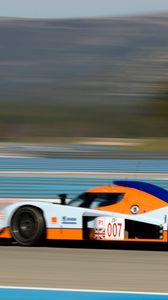Preview wallpaper aston martin, lmp1, 2009, white, side view, style, speed, trees