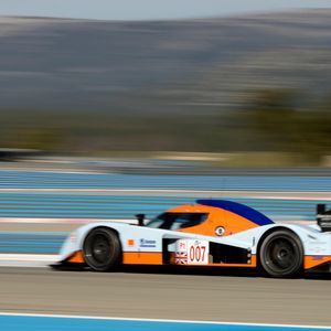 Preview wallpaper aston martin, lmp1, 2009, white, side view, style, speed, trees