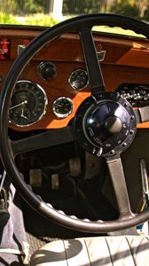 Preview wallpaper aston martin, mkii, 1934, salon, steering wheel, speedometer