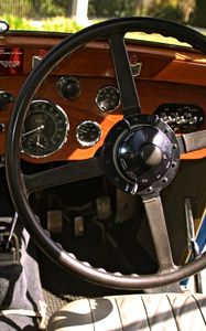 Preview wallpaper aston martin, mkii, 1934, salon, steering wheel, speedometer