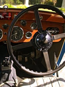 Preview wallpaper aston martin, mkii, 1934, salon, steering wheel, speedometer