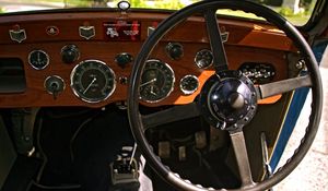 Preview wallpaper aston martin, mkii, 1934, salon, steering wheel, speedometer