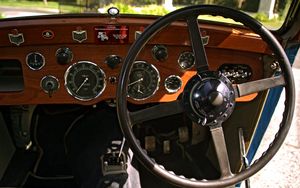 Preview wallpaper aston martin, mkii, 1934, salon, steering wheel, speedometer