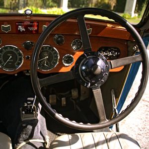 Preview wallpaper aston martin, mkii, 1934, salon, steering wheel, speedometer