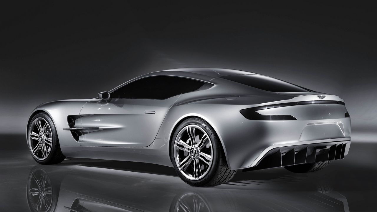 Wallpaper aston martin, one-77, 2008, concept car, side view, style, reflection