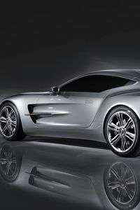 Preview wallpaper aston martin, one-77, 2008, concept car, side view, style, reflection