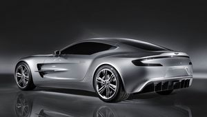 Preview wallpaper aston martin, one-77, 2008, concept car, side view, style, reflection