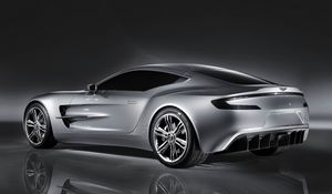 Preview wallpaper aston martin, one-77, 2008, concept car, side view, style, reflection