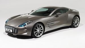 Preview wallpaper aston martin, one-77, 2009, gray, side view, sport, auto