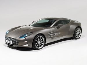 Preview wallpaper aston martin, one-77, 2009, gray, side view, sport, auto