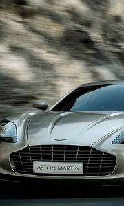 Preview wallpaper aston martin, one-77, 2009, gray metallic, front view, style, speed