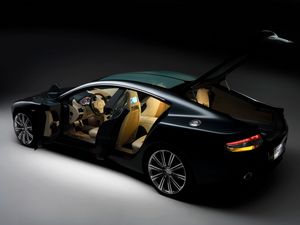 Preview wallpaper aston martin, rapide, 2006, black, side view, concept car, style