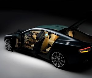 Preview wallpaper aston martin, rapide, 2006, black, side view, concept car, style