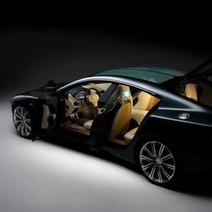 Preview wallpaper aston martin, rapide, 2006, black, side view, concept car, style