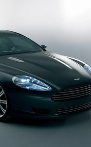 Preview wallpaper aston martin, rapide, 2006, black, front view, concept car, style