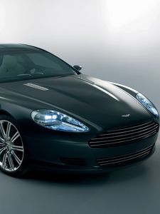 Preview wallpaper aston martin, rapide, 2006, black, front view, concept car, style