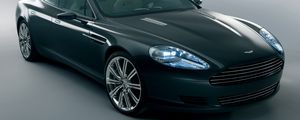 Preview wallpaper aston martin, rapide, 2006, black, front view, concept car, style