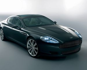 Preview wallpaper aston martin, rapide, 2006, black, front view, concept car, style