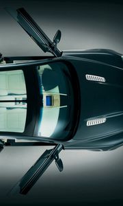 Preview wallpaper aston martin, rapide, 2006, black, top view, concept car, auto