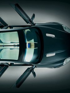 Preview wallpaper aston martin, rapide, 2006, black, top view, concept car, auto