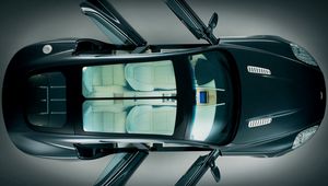 Preview wallpaper aston martin, rapide, 2006, black, top view, concept car, auto