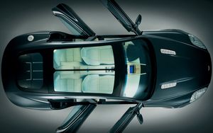 Preview wallpaper aston martin, rapide, 2006, black, top view, concept car, auto