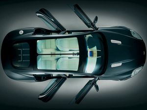 Preview wallpaper aston martin, rapide, 2006, black, top view, concept car, auto