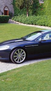 Preview wallpaper aston martin, rapide, 2006, blue, side view, concept car, nature