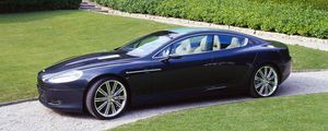 Preview wallpaper aston martin, rapide, 2006, blue, side view, concept car, nature