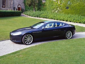 Preview wallpaper aston martin, rapide, 2006, blue, side view, concept car, nature