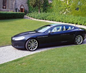 Preview wallpaper aston martin, rapide, 2006, blue, side view, concept car, nature