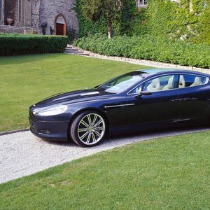 Preview wallpaper aston martin, rapide, 2006, blue, side view, concept car, nature