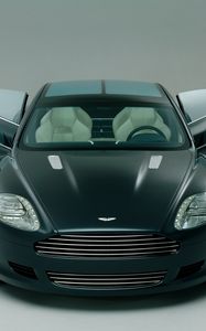 Preview wallpaper aston martin, rapide, 2006, black, front view, concept car, sport