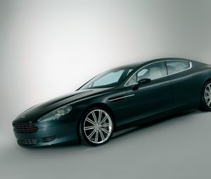 Preview wallpaper aston martin, rapide, 2006, black, side view, concept car, style