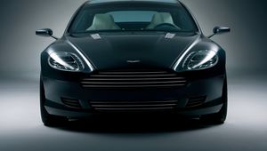 Preview wallpaper aston martin, rapide, 2006, black, front view, concept car, auto