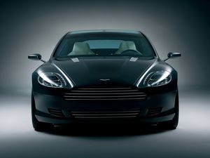 Preview wallpaper aston martin, rapide, 2006, black, front view, concept car, auto