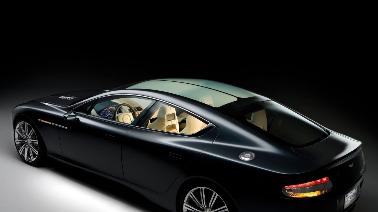 Wallpaper aston martin, rapide, 2006, concept car, black, side view, style