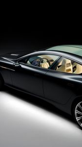 Preview wallpaper aston martin, rapide, 2006, concept car, black, side view, style