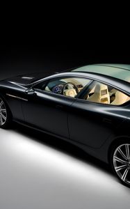 Preview wallpaper aston martin, rapide, 2006, concept car, black, side view, style