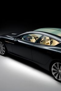 Preview wallpaper aston martin, rapide, 2006, concept car, black, side view, style