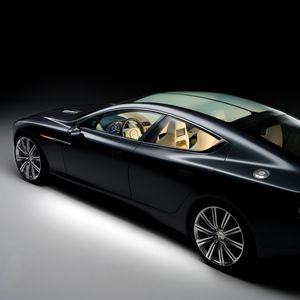 Preview wallpaper aston martin, rapide, 2006, concept car, black, side view, style