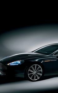 Preview wallpaper aston martin, rapide, 2006, black, side view, concept car, auto