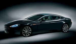 Preview wallpaper aston martin, rapide, 2006, black, side view, concept car, auto