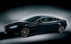 Preview wallpaper aston martin, rapide, 2006, black, side view, concept car, auto