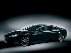 Preview wallpaper aston martin, rapide, 2006, black, side view, concept car, auto