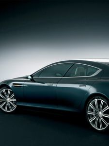 Preview wallpaper aston martin, rapide, 2006, concept car, black, side view, auto