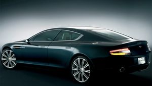 Preview wallpaper aston martin, rapide, 2006, concept car, black, side view, auto