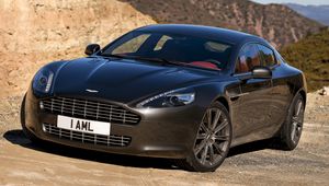 Preview wallpaper aston martin, rapide, 2009, black, front view, cars, nature