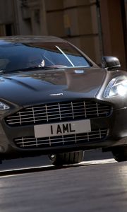 Preview wallpaper aston martin, rapide, 2009, black, front view, style, auto