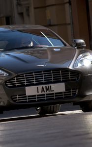 Preview wallpaper aston martin, rapide, 2009, black, front view, style, auto